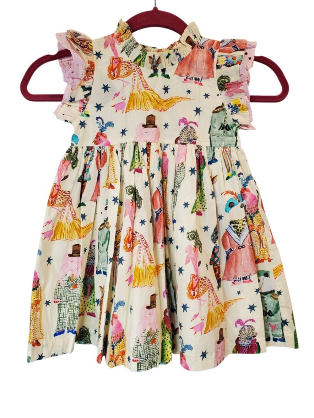 NEW PINK CHICKEN SZ 2Y Leila Dress in Circus Animal Print Cotton Dress